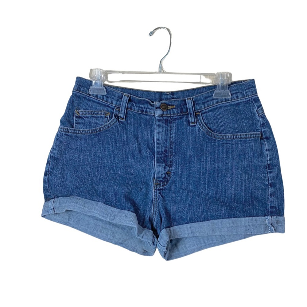 Riders by Lee Medium Wash Denim Cuffed High Rise Jean Shorts Size 12